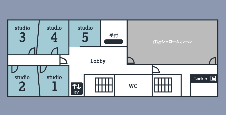 studio REFLEXION スタジオフロアマップ